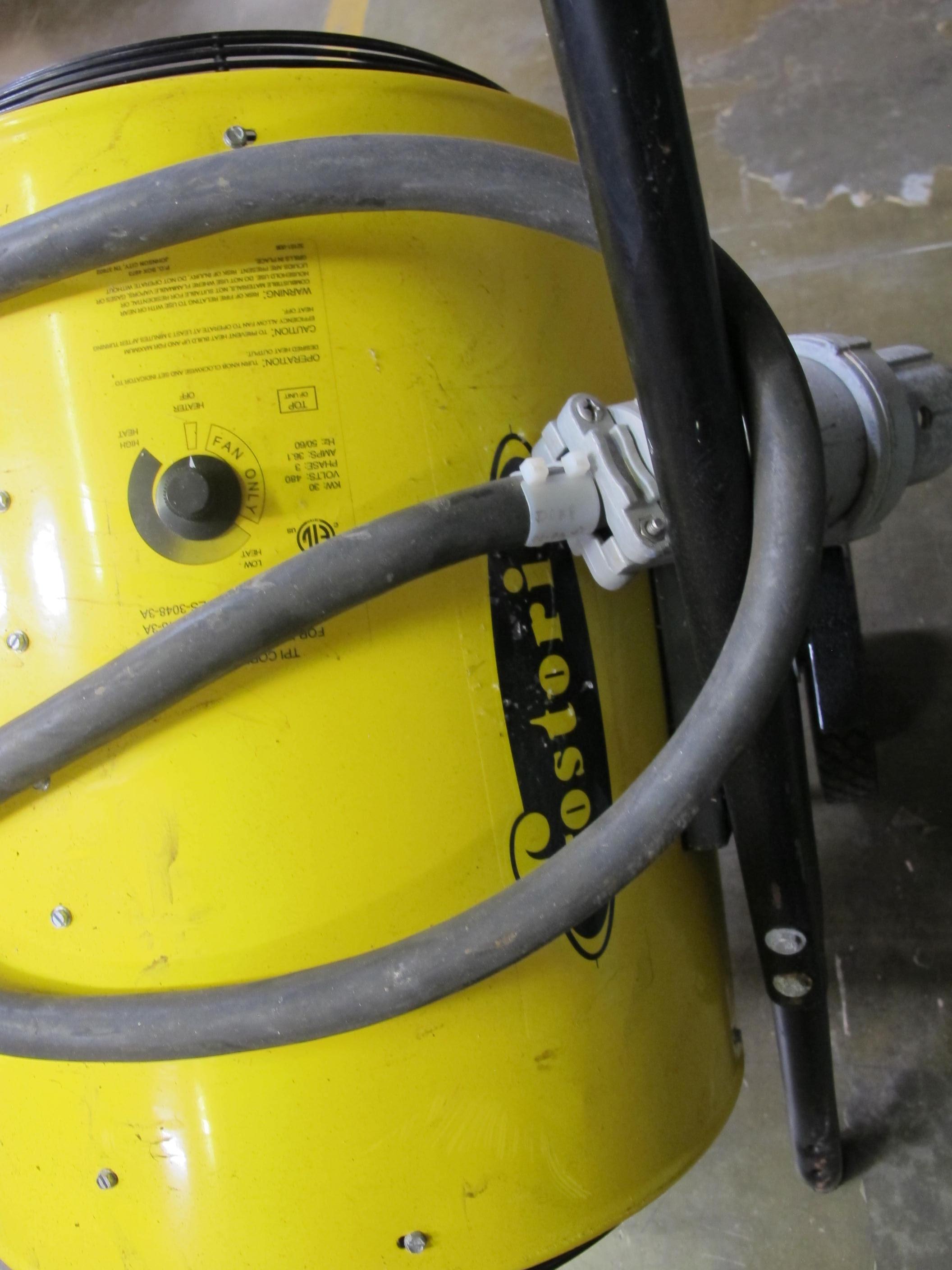 LOT TO INCLUDE: (1) MARLEY ENGINEERED PRODUCTS, PORTABLE HEATER/BLOWER, MODEL #W2000483CTL, (1) FOSTORIA HEAT WAVE 30 PORTABLE HEATER, 3 PHASE, 480 V, 60 HZ. LOADING & HANDLING FEE $15-4087